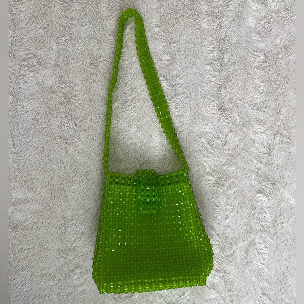 Sabina New York - green beaded vintage bag